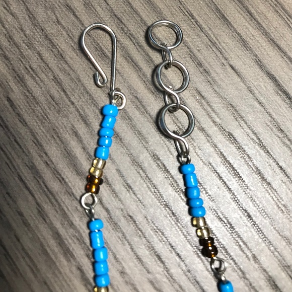 Handcrafted Seed Bead Necklace Earring Set - Picture 2 of 2